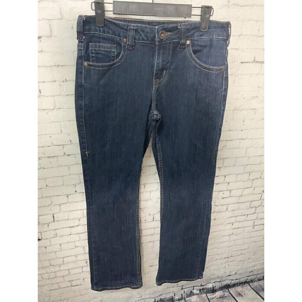Cowgirl Tuff JUST TUFF JEANS Dark Wash Bootcut Trouser Pant Sz. 27x31 (U2)
